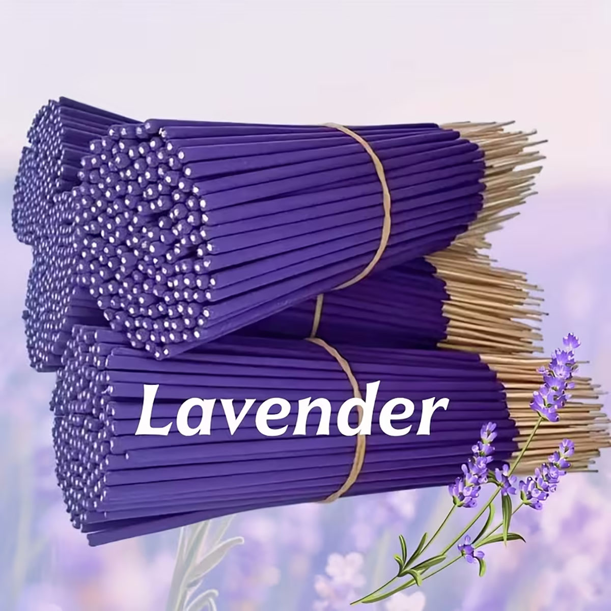 Home Fragrance Incense Sticks - Available in 57/129/299 Pieces, Lavender Premium