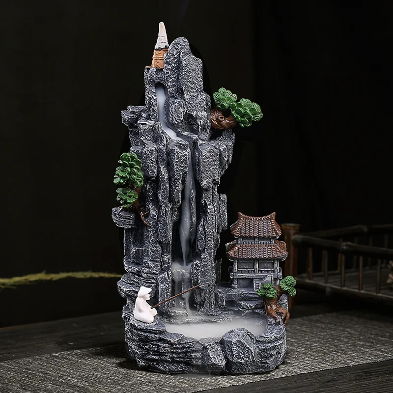 Home Fragrance Incense Sticks - 1pc Waterfall Backflow Incense Burner Zen