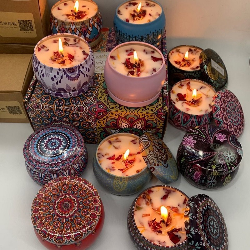 Home Fragrance Scented Candle - 1/4PCS Vintage Scented Candles Soy Wax