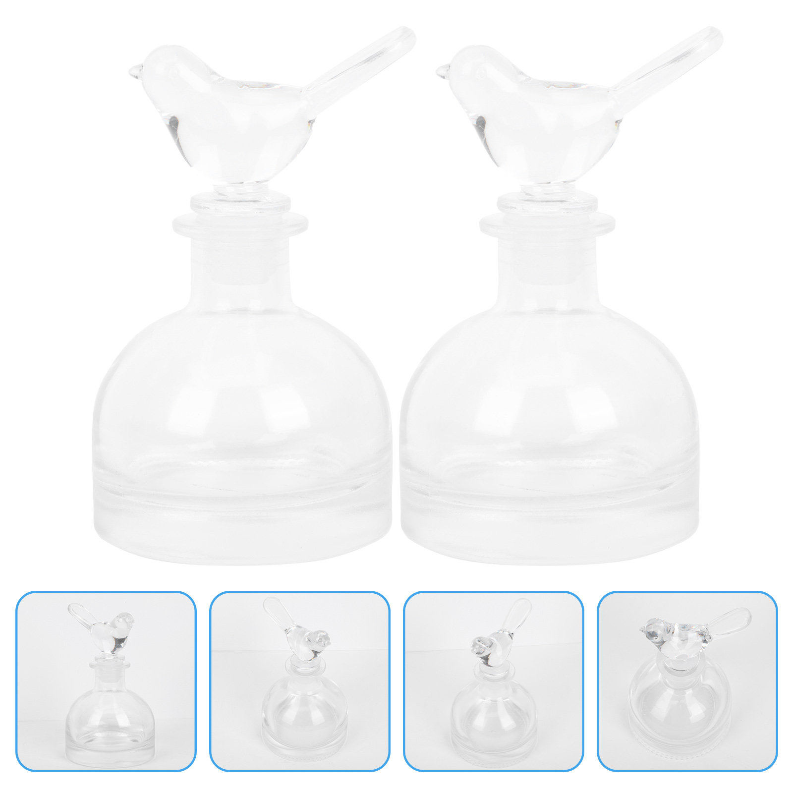2Pcs Glass Perfume Bottles Pre - Home Fragrance Premium 评论和价格