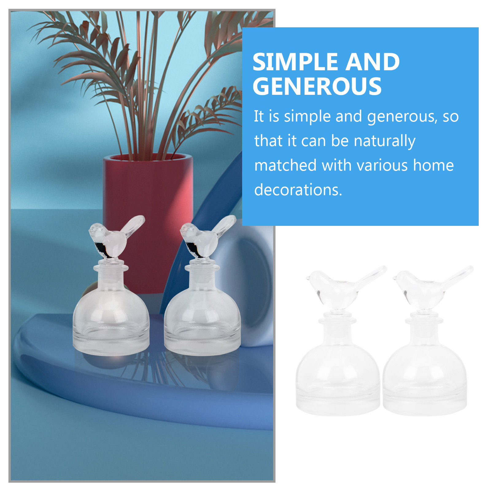2Pcs Glass Perfume Bottles Pre - Home Fragrance Premium 评论和价格