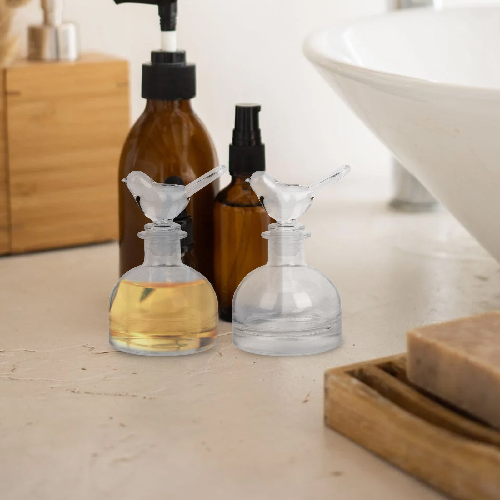 2Pcs Glass Perfume Bottles Pre - Home Fragrance Premium 评论和价格