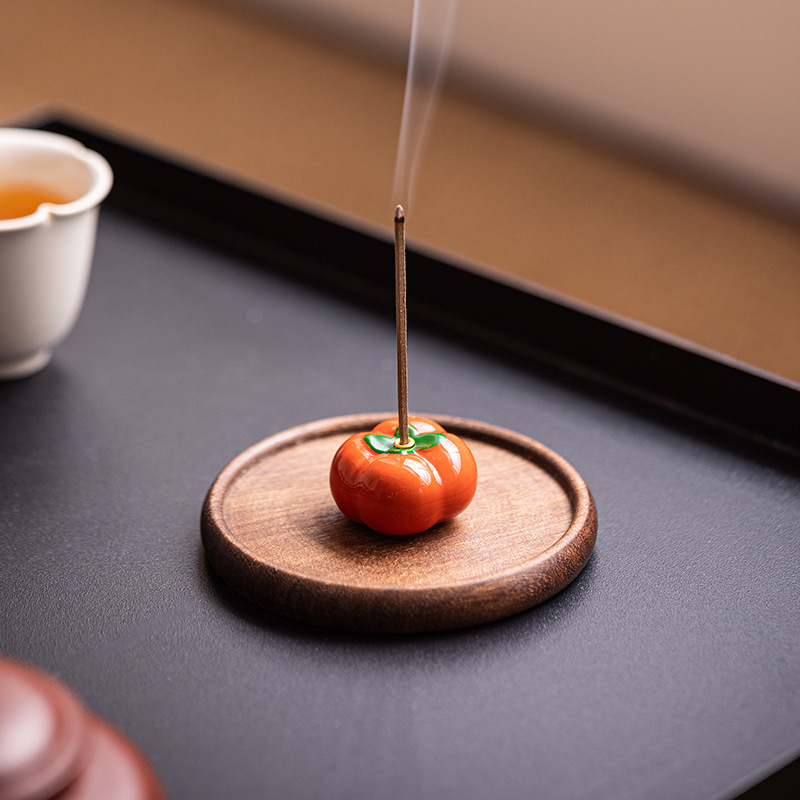 1pc Ceramic Fruits Incense Bur - Home Fragrance Incense Sticks 评论和价格