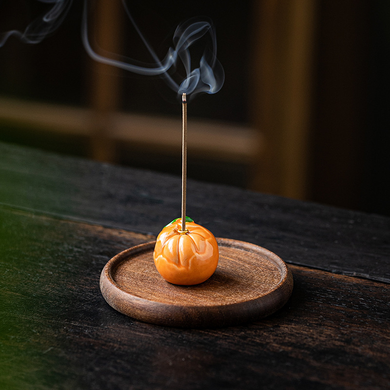 1pc Ceramic Fruits Incense Bur - Home Fragrance Incense Sticks 评论和价格