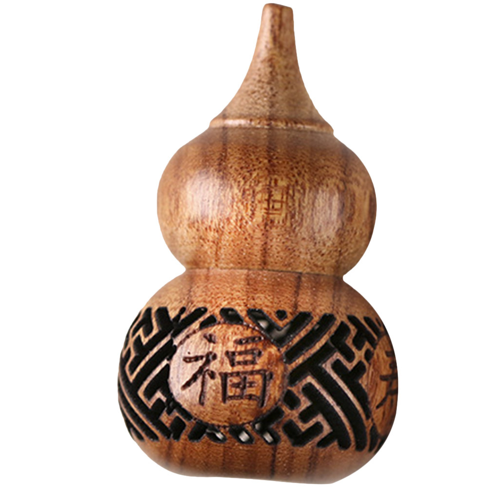 Hollow Carved Wooden Gourd Sac - Aroma Bead Sachet 评论和价格