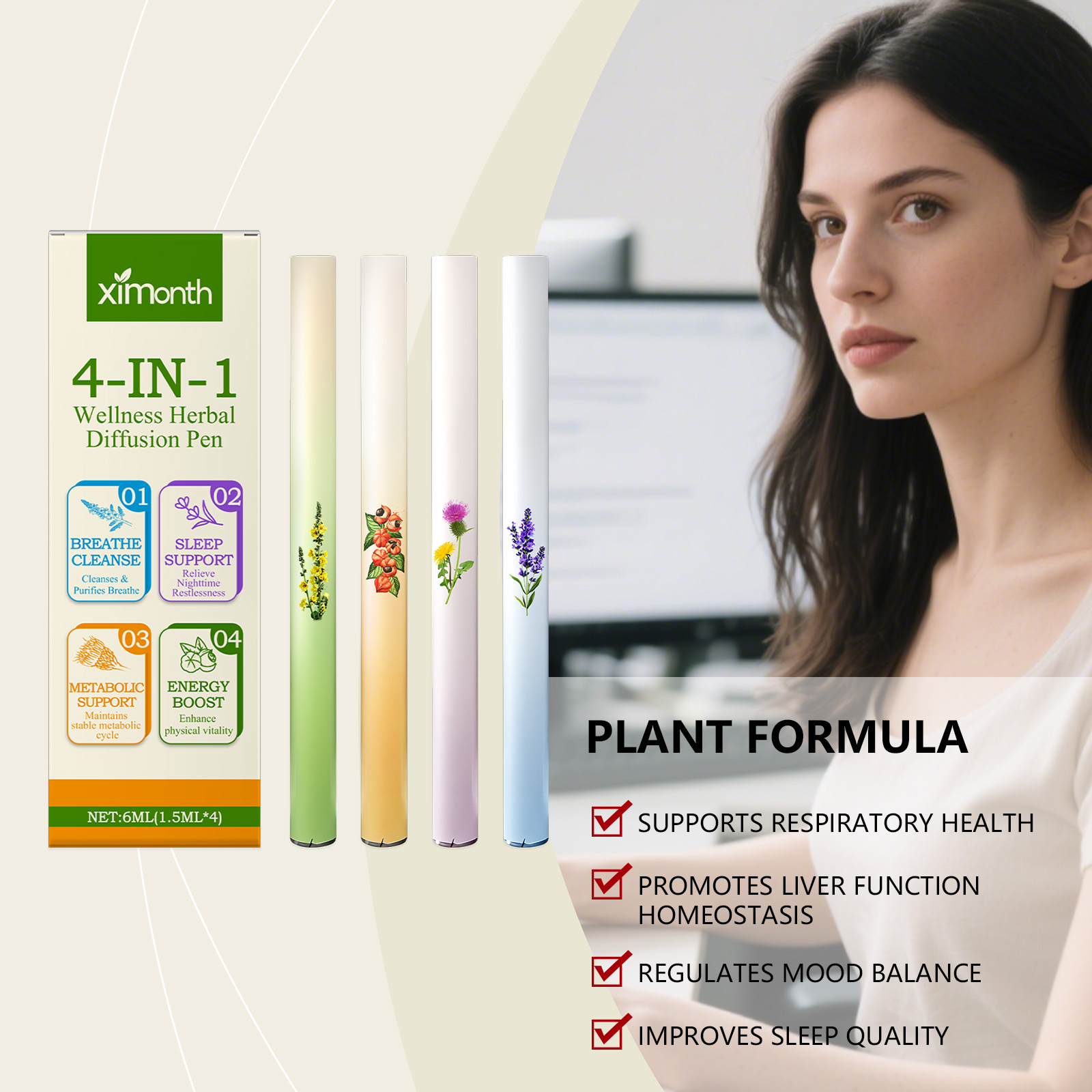 4 In 1 Air Freshening Pen Herb - Home Fragrance Stick 评论和价格