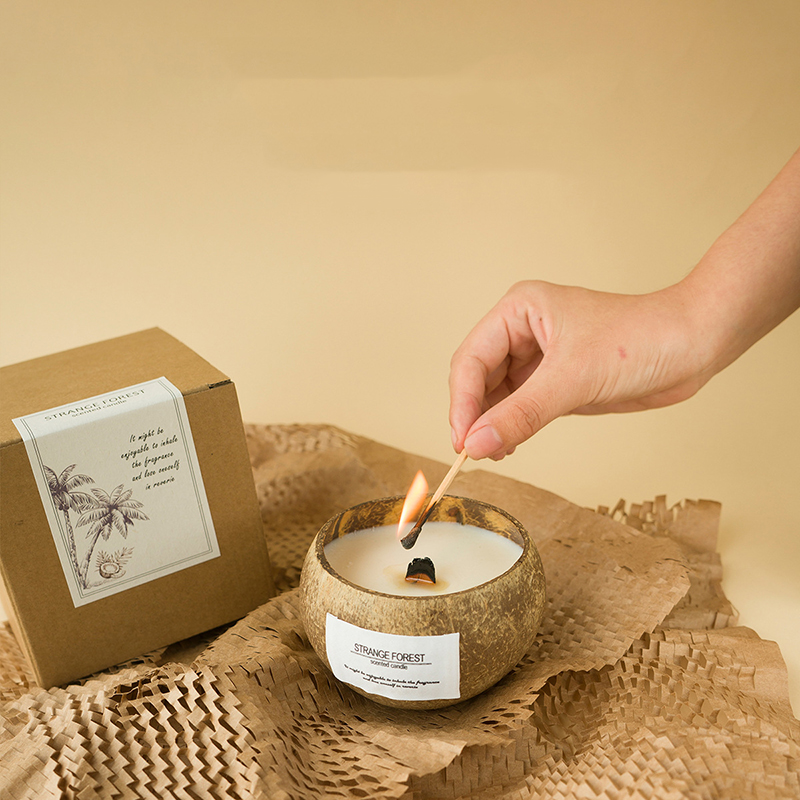 Coconut Shell Aromatherapy Can - Home Fragrance Scented Candle 评论和价格