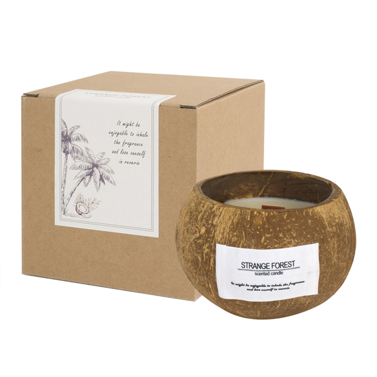 Coconut Shell Aromatherapy Can - Home Fragrance Scented Candle 评论和价格