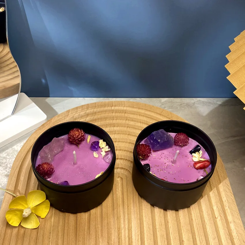 8x5.2cm Dried Flower Crystal S - Home Fragrance Scented Candle 评论和价格